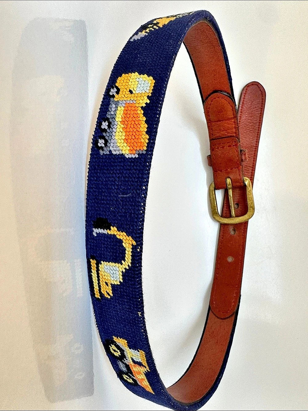 Smathers & Branson Kids Construction Needlepoint Belt Large